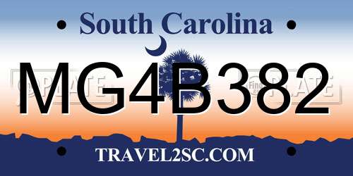 MG4B382 South Carolina License Plate