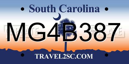 MG4B387 South Carolina License Plate