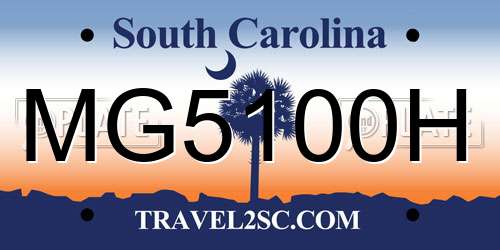 MG5100H South Carolina License Plate