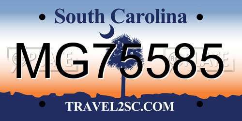 MG75585 South Carolina License Plate