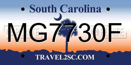 MG7730F South Carolina License Plate