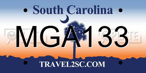 MGA133 South Carolina License Plate