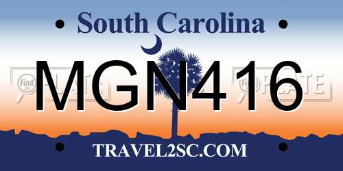 MGN416 South Carolina License Plate