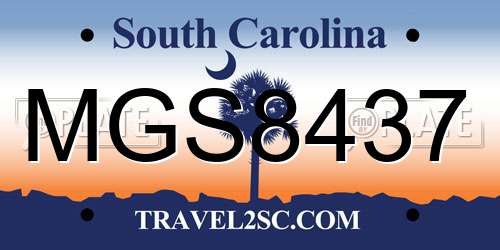 MGS8437 South Carolina License Plate