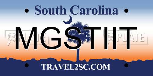 MGSTIIT South Carolina License Plate