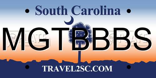 MGTBBBS South Carolina License Plate