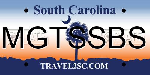 MGTSSBS South Carolina License Plate