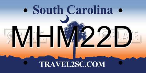 MHM22D South Carolina License Plate