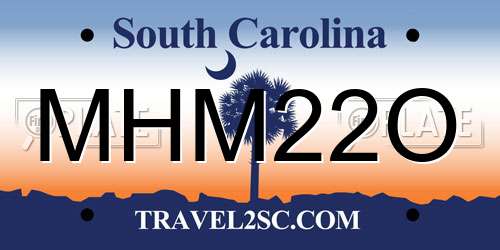 MHM22O South Carolina License Plate