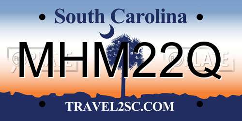 MHM22Q South Carolina License Plate