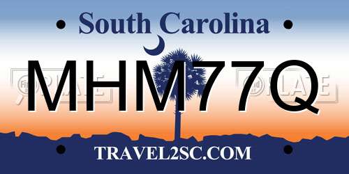 MHM77Q South Carolina License Plate