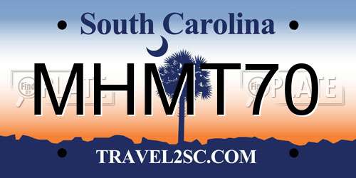 MHMT70 South Carolina License Plate