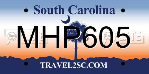 MHP605 South Carolina License Plate