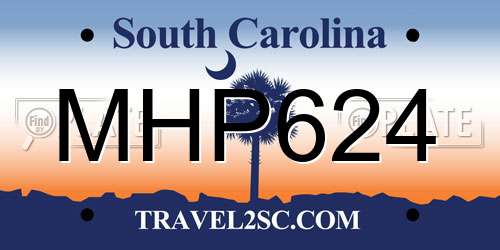 MHP624 South Carolina License Plate