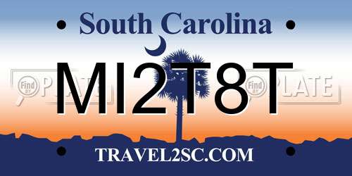 MI2T8T South Carolina License Plate