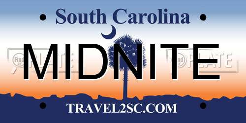 MIDNITE South Carolina License Plate