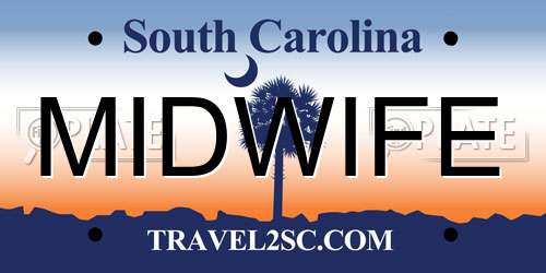 MIDWIFE South Carolina License Plate