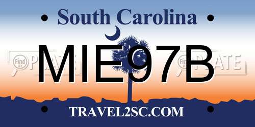 MIE97B South Carolina License Plate