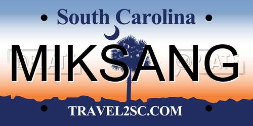 MIKSANG South Carolina License Plate