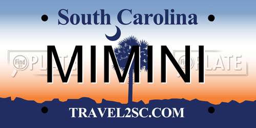 MIMINI South Carolina License Plate