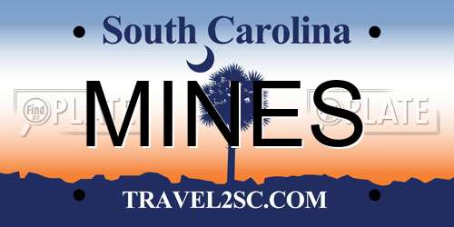 MINES South Carolina License Plate