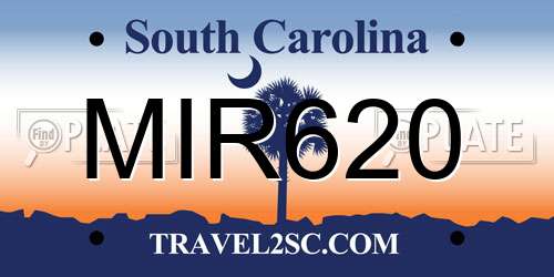 MIR620 South Carolina License Plate