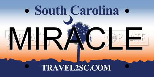 MIRACLE South Carolina License Plate