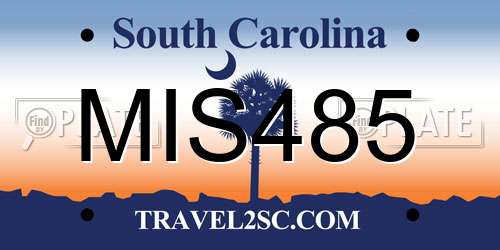 MIS485 South Carolina License Plate