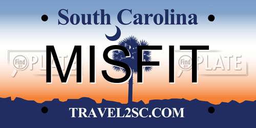 MISFIT South Carolina License Plate