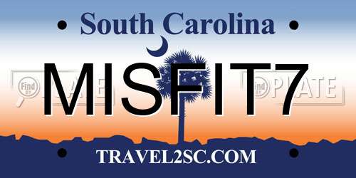 MISFIT7 South Carolina License Plate