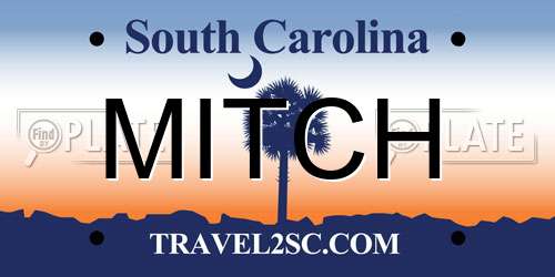 MITCH South Carolina License Plate