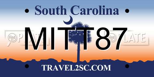 MITT87 South Carolina License Plate
