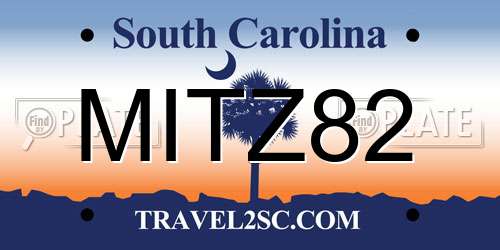 MITZ82 South Carolina License Plate