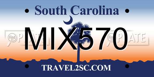 MIX570 South Carolina License Plate