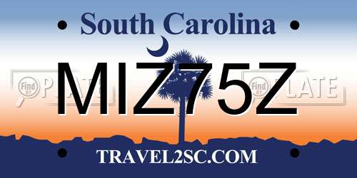 MIZ75Z South Carolina License Plate