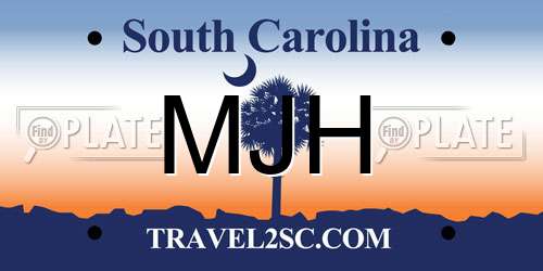MJH South Carolina License Plate
