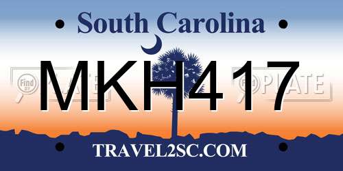 MKH417 South Carolina License Plate