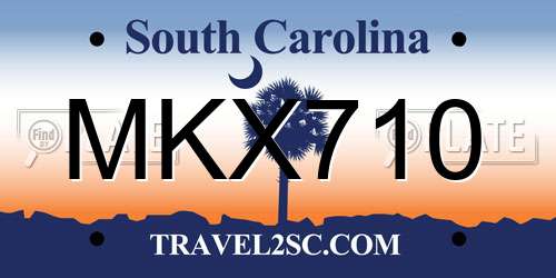 MKX710 South Carolina License Plate