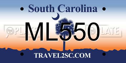 ML550 South Carolina License Plate
