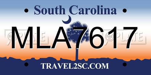 MLA7617 South Carolina License Plate