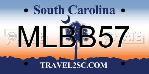 MLBB57 South Carolina License Plate