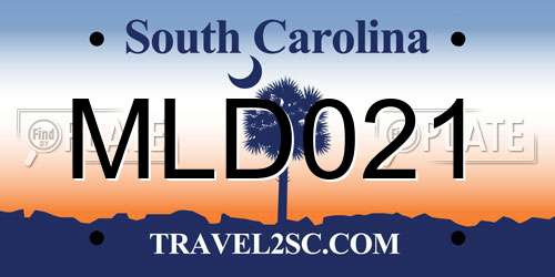 MLD021 South Carolina License Plate