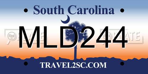MLD244 South Carolina License Plate