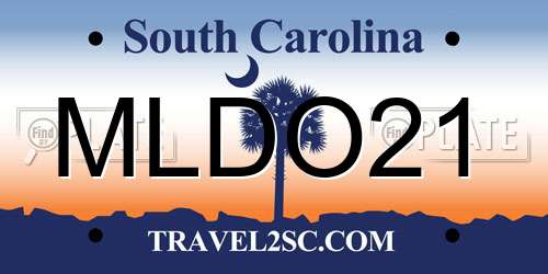 MLDO21 South Carolina License Plate