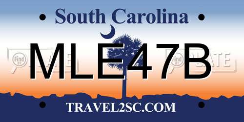 MLE47B South Carolina License Plate