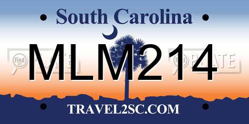 MLM214 South Carolina License Plate