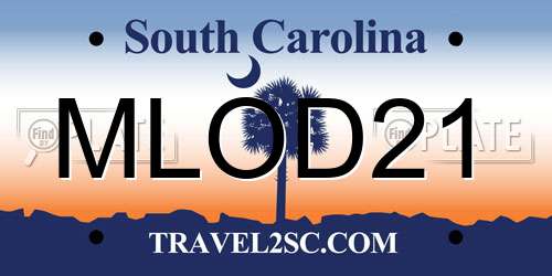 MLOD21 South Carolina License Plate