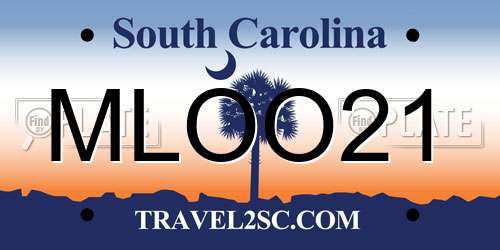 MLOO21 South Carolina License Plate