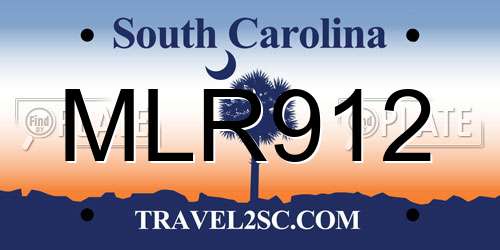 MLR912 South Carolina License Plate