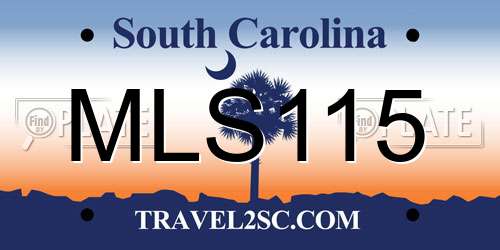 MLS115 South Carolina License Plate